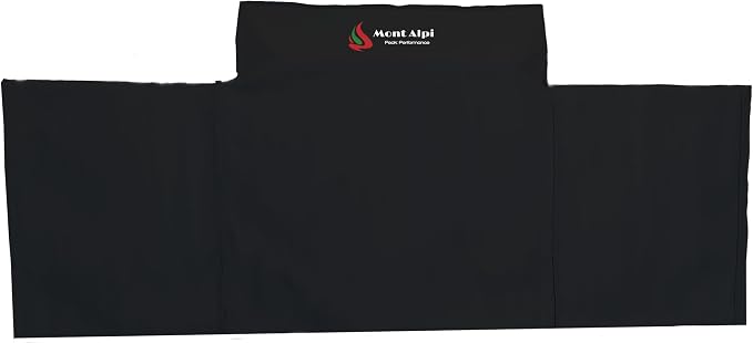 Mont Alpi Heavy Duty Black Water Resistant All Weather Cover for 94" W x 23" D Deluxe Original and Black Outdoor Kitchen Island Grill Models - MAi805 / MAi805-D MAi805-BSS / MAi805-DFC / MAi805-BSSFC