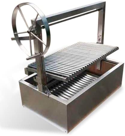 Built In Stainless Steel Outdoor Charcoal BBQ Parrilla Santa Maria / Argentine Grill Spit