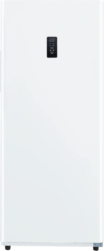Hamilton Beach HZ4941 14 cu ft Upright Convertible Fridge/Freezer-Frost Free-Reversible Door-Removable Glass Shelves-LED Interior Light, White