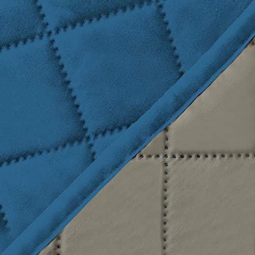 Easy-Going Reversible Couch Cover, 4 Seater Sofa, Peacockblue/Beige | XX-Large Sofa, Washable Slipcover For Dogs, Water Resistant Mat, Living Room, Non-Slip Sofa Cover, Pet Friendly