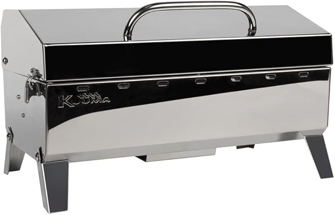 Camco 58131 Stow N' Go 160 Gas Grill with Thermometer and Igniter, White