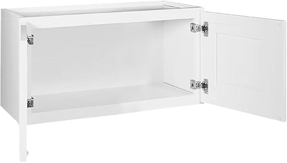 Design House Brookings Shaker Unassembled Bridge Wall Kitchen Cabinet W3015, 30 W x 12 D x 15 H, Painted White with Sherwin Williams®, Solid Wood, 561639