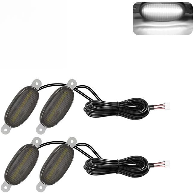 4 Pieces LED Front Grille Lights for Ford F-Series F-150 2009-2014, Radiator Grill Marker Lamp Waterproof Lighting Upgrade ABS Polycarbonate,White