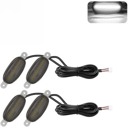 4 Pieces LED Front Grille Lights for Ford F-Series F-150 2009-2014, Radiator Grill Marker Lamp Waterproof Lighting Upgrade ABS Polycarbonate,White