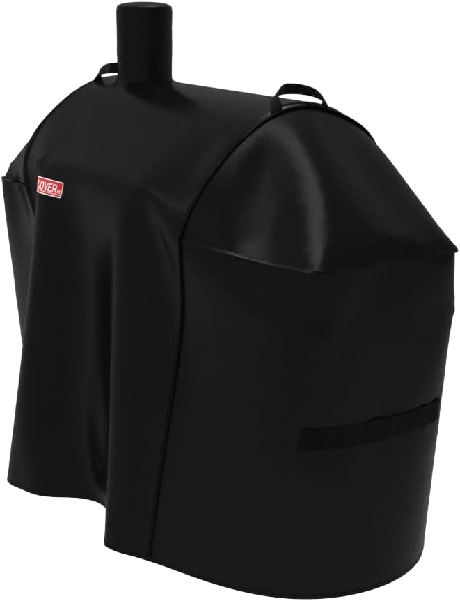 Offset Smoker Cover, Waterproof Grill Cover, 56.5 inch Black Fits Expert Grill