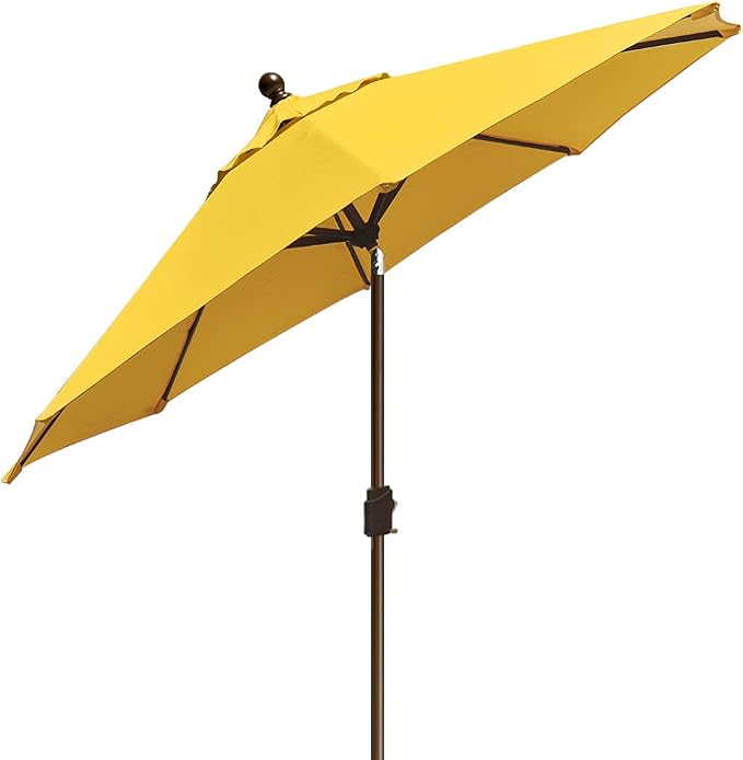 EliteShade USA 10-Year-Non-Fading 10Ft Market Patio Umbrella, UPF 50+ UV Protection Performance Sun Umbrella, Heavy Duty Commercial Grade Outdoor Table Umbrella with Crank & Tilt, Windproof Vented Top for Garden, Pool, Deck and Outdoor Playsets, Sunflo...