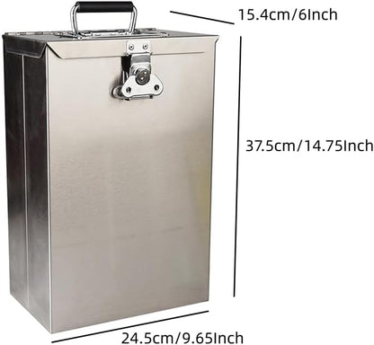 Stainless Steel Bee Smoker Jail Sealed Storage Box | smoke-Contained, Faraday Box | Multi-Purpose Tool Storage Box for Beekeepers, Farmers, Technicians & Outdoor Enthusiasts
