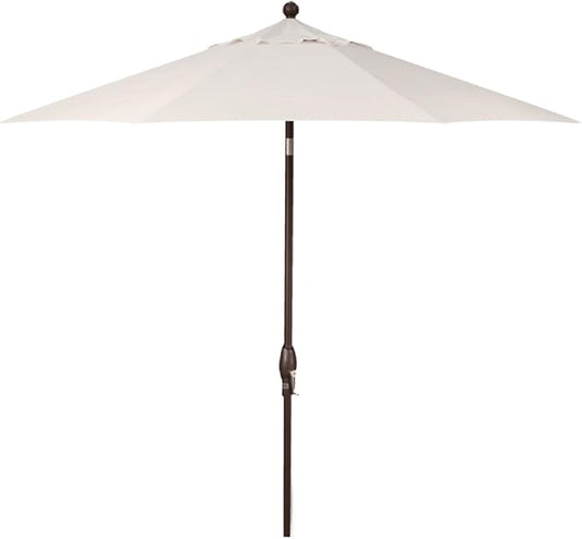 Treasure Garden Deluxe Auto-Tilt Octagon Market Umbrella, 9ft - Outdoor Patio, Deck, Pool, Backyard Stand Alone Umbrella - Heavy Duty w/Bronze Frame & Sunbrella Fabric (Canvas)