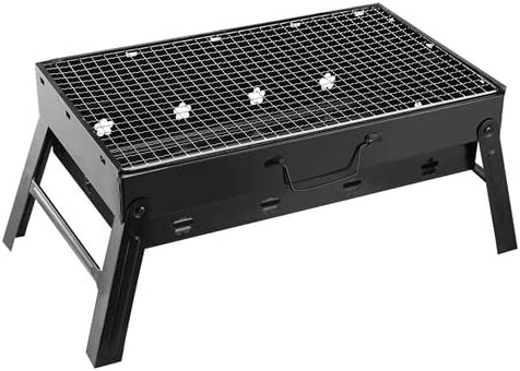 iMounTEK 17" Portable Compact BBQ Grill Foldable Charcoal Barbecue Grill Lightweight Smoker Barbeque Grill for Camping Picnics Backyard Grilling