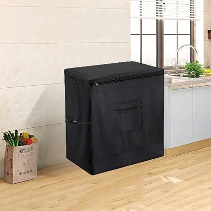 Chest Freezer Cover for Outside - Waterproof Dustproof Deep Refrigerator Covers,Fit for Patio Compact Icebox 7 Cubic Feet (44"L X 26"W X 33"H) (3.5 Cu.Ft, 21"L X 17"W X 30"H)