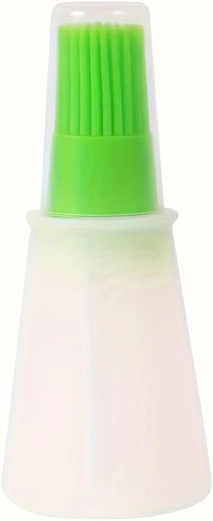 Silicone Oil Brush Set with Squeeze Bottle, Basting Brushes for Cooking and Baking（Green） (2)