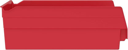 Akro-Mils 30170 Heavy Duty Plastic Shelf Bins, 12"x 11"x 4", Red, 12-Pk | Heavy Duty Nesting Storage Bins for Garage, Closet, Refrigerator, Kitchen, Cabinet, Drawer Organization, Pantry Organization