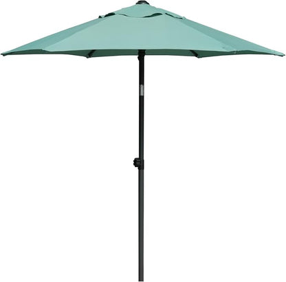 AMMSUN 6FT Patio Umbrella, Outdoor Table Umbrella with Push Button Tilt | UPF50+ Sun Protection and Water-Resistant Fabric, Premium Steel Pole and Ribs, Height-Adjustable and Push-Button Tilt