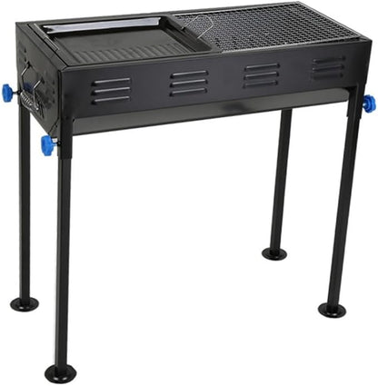 Thickened Portable Charcoal Grill for Camping BBQ Grills, Outdoor Barbecue Grill with Foldable Design, 66.5 * 30.5Cm Heavy Duty Camping Grill for Home and Outdoor Use,66.5 * 30.5Cm-D