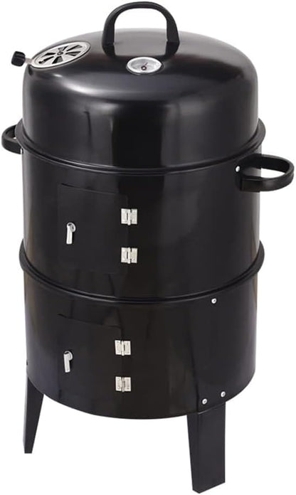 Outdoor Double-Layer Grill, Charcoal Wood Fired Braising & Smoking Stove,Portable Grill for Camping, Outdoor Cooking, Outdoor Kitchen, Patio, Garden