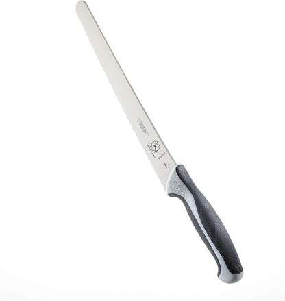 Mercer Culinary Millennia Colors Stainless Steel Bread Knife 10-Inch Wavy Edge Wide, Gray