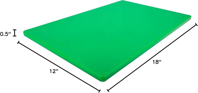Thirteen Chefs Extra Large 24 x 18 Black Cutting Board - 1/2" Thick HDPE Plastic for Restaurants and Professional Kitchens