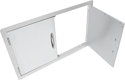 Stanbroil Outdoor Kitchen Stainless Steel Double Access Door, 36 Inches