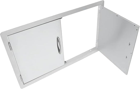 Stanbroil Outdoor Kitchen Stainless Steel Double Access Door, 36 Inches