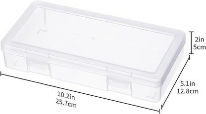 9 Pack Medium Clear Plastic Storage Boxes with Lids, Craft Jewelry Life Item Organizer for Puzzles, Pens, Rings, Needle and Thread, Nail Polish, Remote Controls