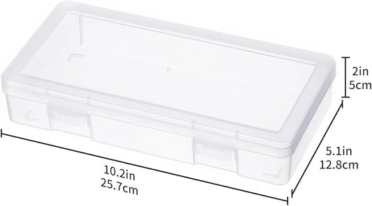 9 Pack Medium Clear Plastic Storage Boxes with Lids, Craft Jewelry Life Item Organizer for Puzzles, Pens, Rings, Needle and Thread, Nail Polish, Remote Controls