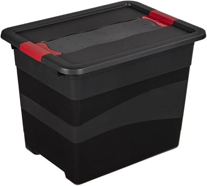 Keeeper Transport Box with Lid, PP, Graphite, 39.5 x 29.5 x 30 cm