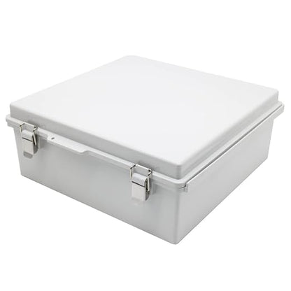 Large Hinged Cover Junction Box with Mounting Plate, Project Boxes Waterproof DIY Outdoor Electrical Enclosure, Low Voltage ABS Dustproof Case 13×13×5.1 inch(330×330×130mm)
