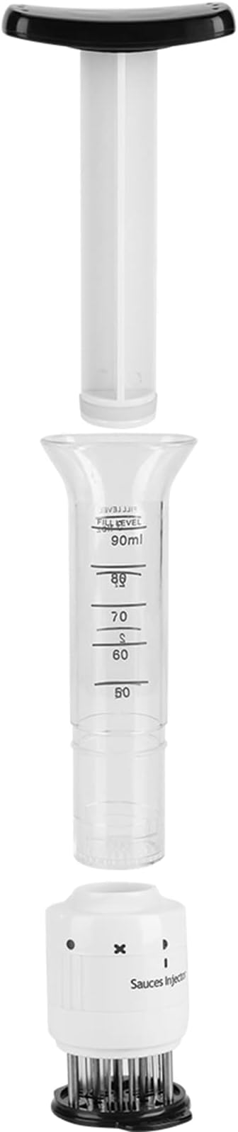 Meat Tenderizer Needle Tool – Marinade Injector Syringe for Steak, Chicken Breast, Pork, Beef & Fish – Kitchen Meat Marinade Tool for Faster Flavor Penetration