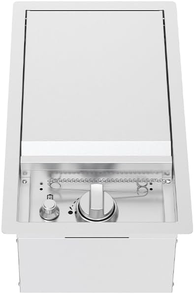 Spire Built-in 18000BTUs Searing Side Burner with Lid, Stainless Steel | Offers Drop-In Side Burner, Outdoor Propane Grill & Cooking, Convertible to Natural Gas, for BBQ Grill Island