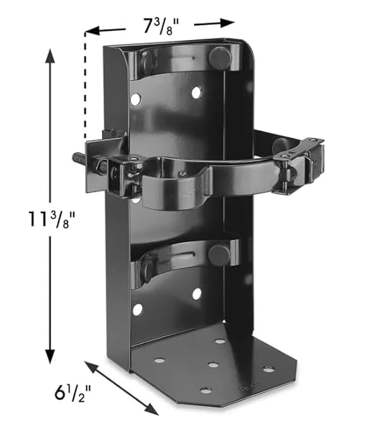 Amerex 810 Heavy Duty 7" Inch Diameter Vehicle Fire Extinguisher Bracket - Black