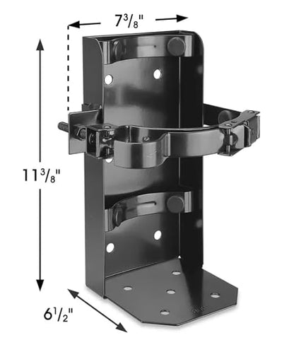 Amerex 810 Heavy Duty 7" Inch Diameter Vehicle Fire Extinguisher Bracket - Black