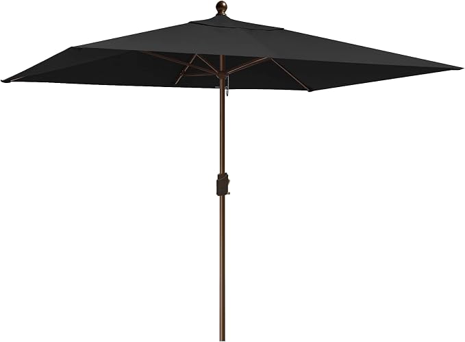 EliteShade USA 10-Year-Non-Fading 6.5x10Ft Rectangular Market Patio Umbrella, UPF 50+ UV Protection Performance Sun Umbrella, Heavy Duty Commercial Grade Outdoor Table Umbrella with Crank, Windproof Vented Top for Garden, Pool, Deck and Outdoor Playset...