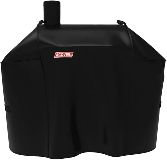 Offset Smoker Cover, Waterproof Grill Cover, 56.5 inch Black Fits Expert Grill