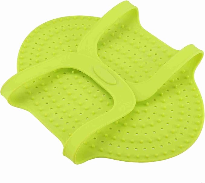 Heat Resistant Turkey Lifter, Silicone Roasting Rack Non Stick, Food Grade Silicone Non Stick Turkey Lifter with Anti Scald Feature Turkey Lifter for Roasts (Green)