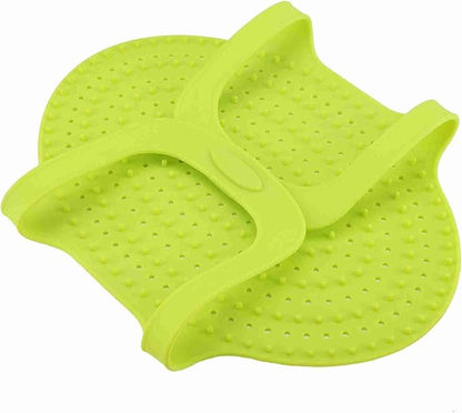 Heat Resistant Turkey Lifter, Silicone Roasting Rack Non Stick, Food Grade Silicone Non Stick Turkey Lifter with Anti Scald Feature Turkey Lifter for Roasts (Green)