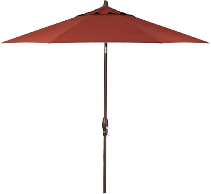Treasure Garden Premium Market Umbrella, Octagon Design with Auto Tilt Function (11-FT Deluxe Auto-Tilt Sunbrella Henna w/Bronze Frame)