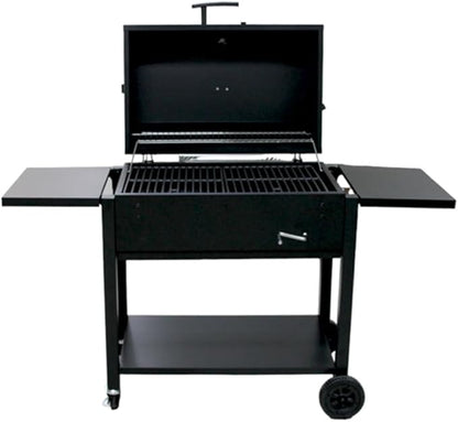Persian Mangal Middle Eastern American Style Cast Iron Steel Powder Coated Black BBQ Charcoal Grill Mexican Iranian Kabob Paz W/Wheels Extra Large 55" کباب‌پز