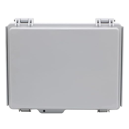 Electrical Junction Box,Hinged Cover Stainless Steel Buckles, IP67 Outdoor Project Box Weatherproof DIY Electrical Enclosure 8.6×6.7×4.3 inch (220×170×110mm)