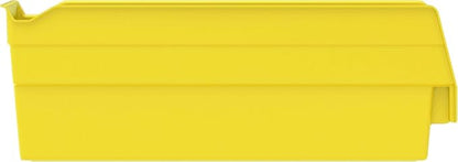 Akro-Mils 30110 Heavy Duty Plastic Shelf Bins, 12"x 3"x 4", Yellow, 24-Pack | Heavy Duty Nesting Storage Bins for Garage, Closet, Refrigerator, Kitchen, Cabinet, Drawer Organization, Pantry Organization