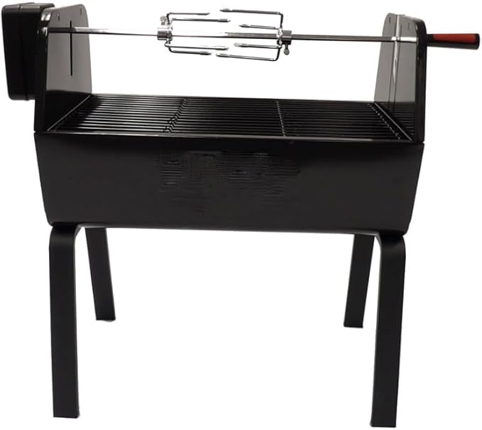 Portable Charcoal Grill for Camping BBQ, Outdoor Barbecue Grill with Dual Low Air Vents, Enameled Steel Grates, Multi-Function Cooking, Lightweight Camping Grill,LightGrey-D