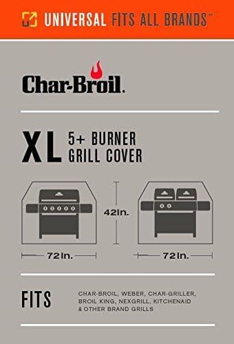 Char-Broil 5+ Burner Extra Large Rip-Stop Grill Cover