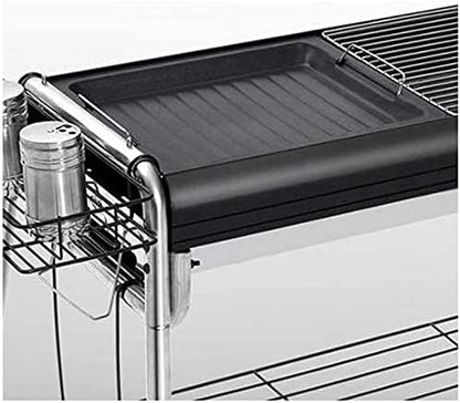 Portable Charcoal Grill for Camping BBQ Grills, Outdoor Barbecue Grill with Large Thick Rack, Backpack Picnic Party Activities, Heavy Duty Charcoal Grills BBQ,A-1