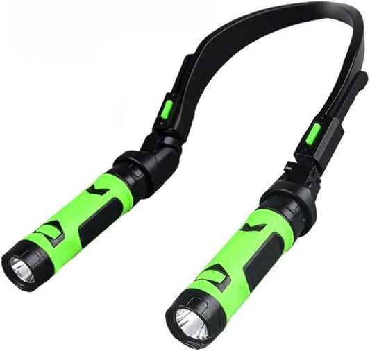 Rechargeable Neck Light, USB Dual LED Neck Lamp With Flexible Rotating Heads And Magnetic Mount For Hands-Free Lighting