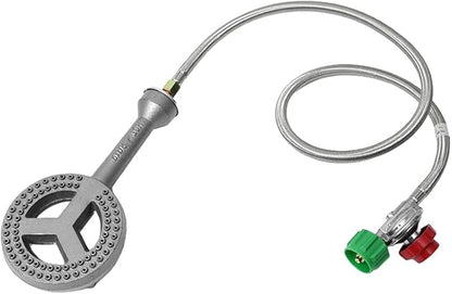 COOKAMP Cast Iron Propane Burner Head 60000 BTU with Brass Fitting Orifice (SH12RH - DIY Burner & Regulator)