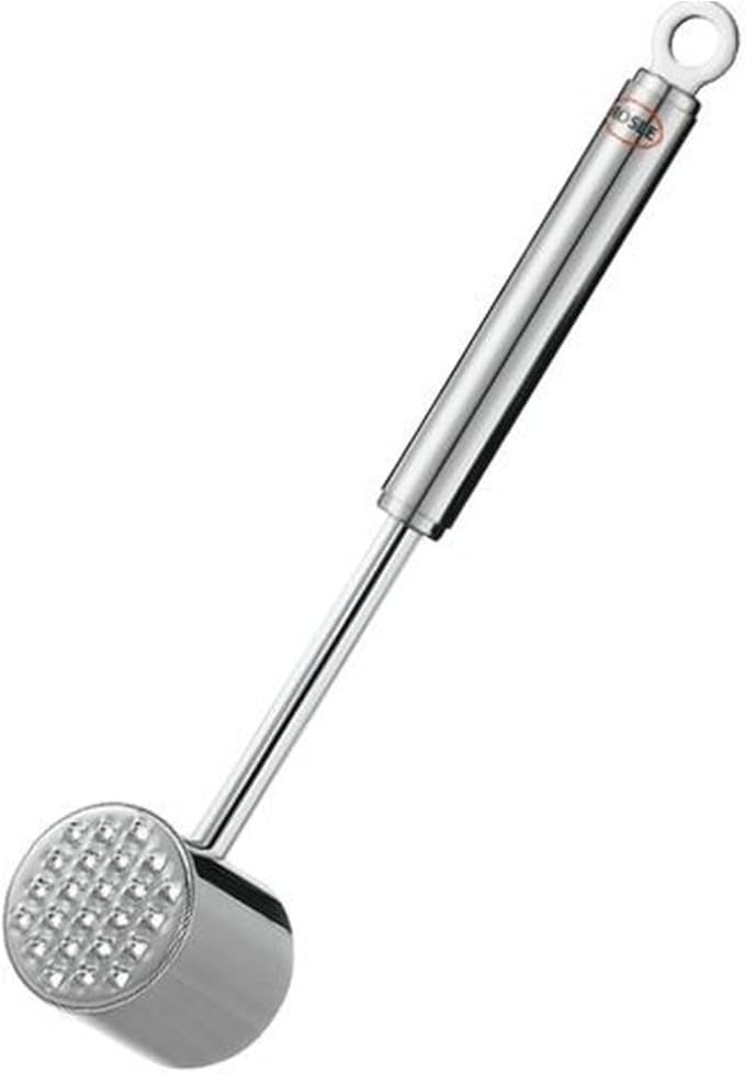RÖSLE Stainless Steel Meat Hammer, High-Quality Hammer for Meat Tenderizing, Dishwasher Safe