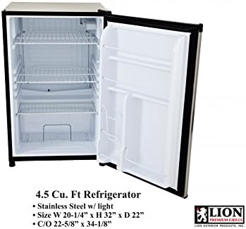 Lion 32-Inch Natural Gas Grill L75000 with Refrigerator and Vertical Door with Towel Rack and Drop-In Sink and 5 in 1 BBQ Tool Set Best of Backyard Package Deal