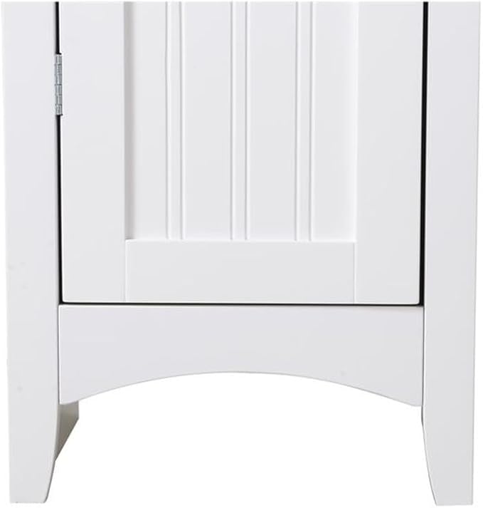 OS Home and Office Furniture 15" 1-Door Wood Kitchen Storage Pantry in White