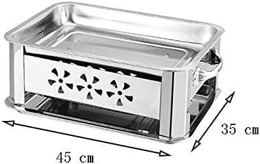 Portable Charcoal Grill for Camping BBQ Grills Outdoor Barbecue Grill, Multifunctional Smoker Charcoal Stove with BBQ Net & Carbon Tray, Stainless Steel Charcoal Grills BBQ,A-1