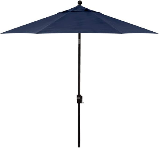 Treasure Garden Octagonal 9 ft Patio Umbrella - Outdoor Furniture Table Umbrella – Push-Button Tilt – Bronze Aluminum Frame (Obravia2, Navy)