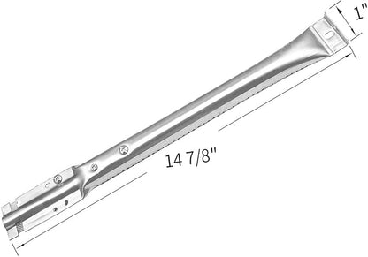 S9116A(3-Pack) S1678A (3-Pack) 15 1/16" Stainless Steel Heat Plate,Crossover Tubes and Burner Replacement for Gas Grill Models Charbroil 463722313, Charbroil 463722314 and Charbroil 463742111